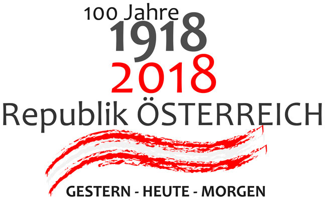 100 Jahre Republik Österreich / erweitertes Projektlogo /PNG Datei